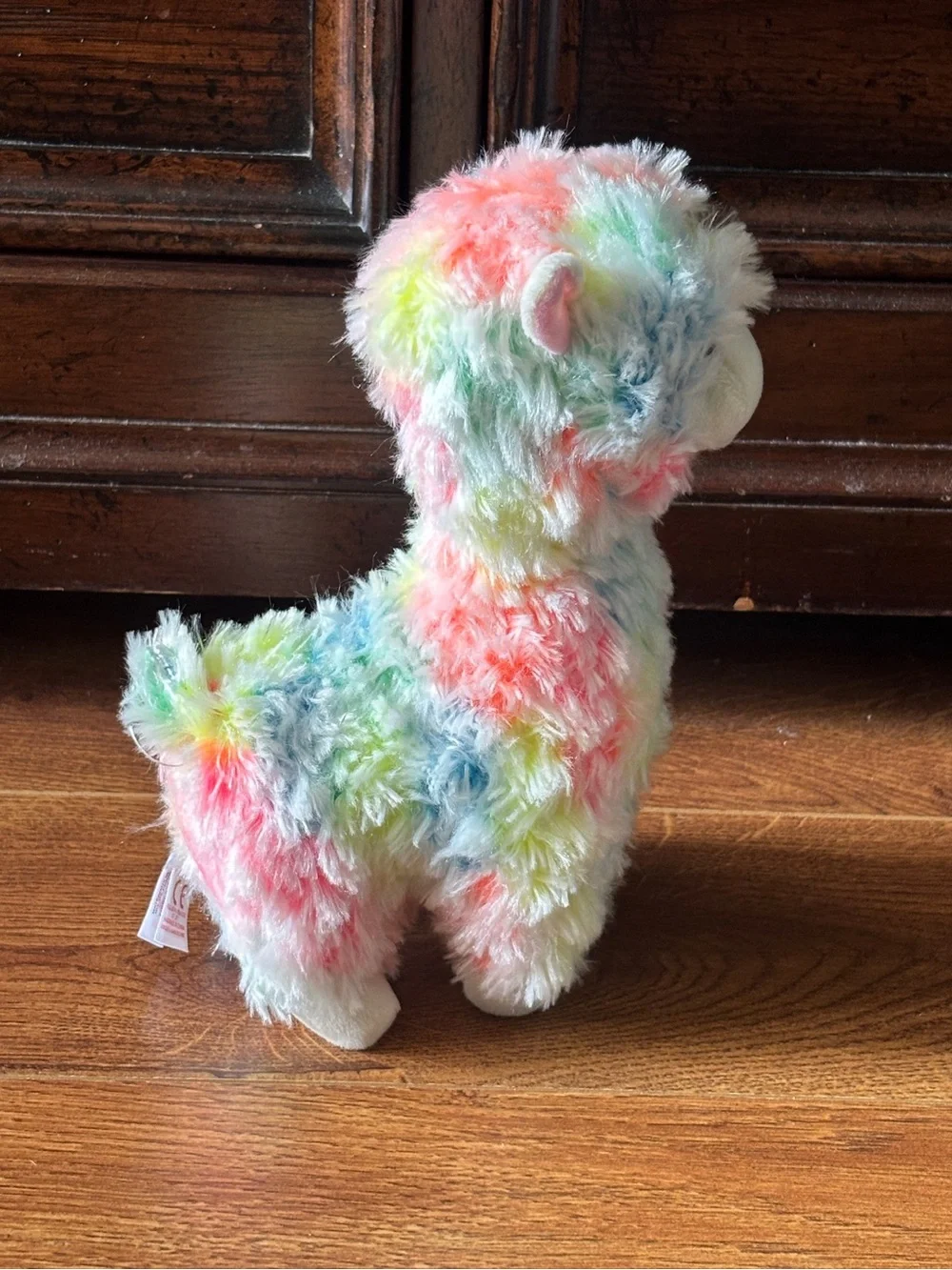 lola Pastel Rainbow Llama Plush - Pink, Yellow, Blue, Green